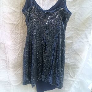 Lulu's Navy Sequin Prom Dress